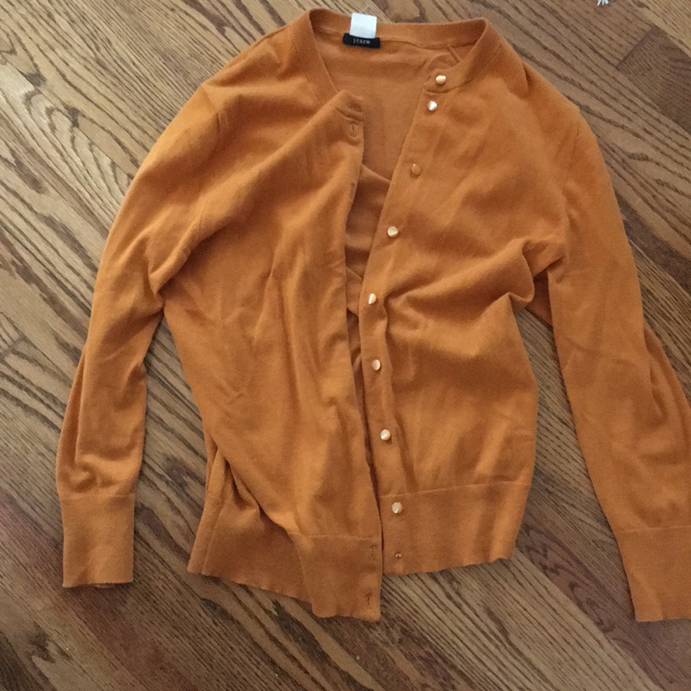 JCREW Burnt Orange Cardigan Size M